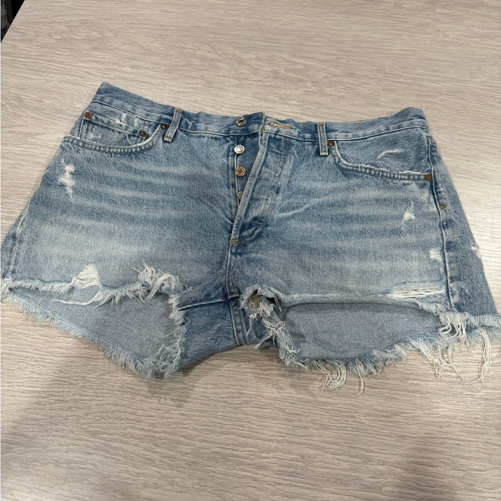 Agolde Parker size 31 denim distressed shorts
